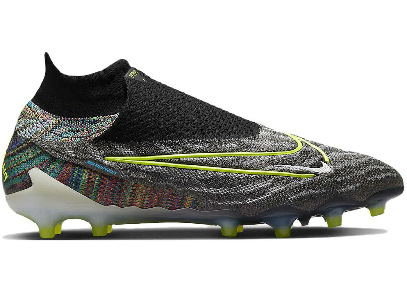ナイキ エリート フュージョン プロ 黒色 ブラック 白色 ホワイト 青色 ブルー スニーカー メンズ NIKE PHANTOM GX ELITE DF FUSION AG PRO LINK PACK / BLACK WHITE BLUE GLOW VOLT