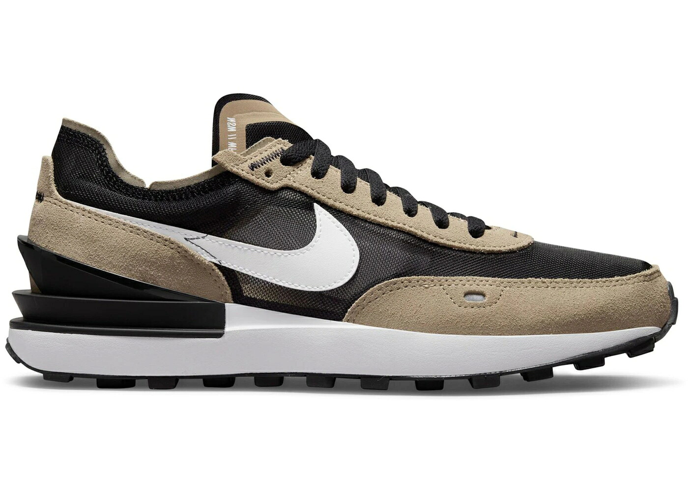 ナイキ ワーヘル 黒いこと 黒いこと カーキ 白いこと 白いこと スニーカー メンズ NIKE WAFFLE ONE BLACK KHAKI / BLACK KHAKI BLACK WHITE
