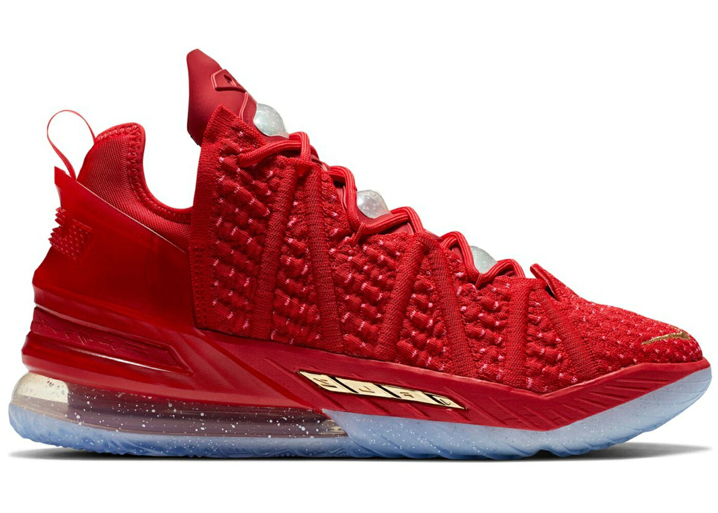 ナイキ レブロン 天使の都市 赤 赤いこと ゴールド 青み 青色 スニーカー メンズ NIKE LEBRON 18 X-MAS IN 天使の都市 / RED GOLD ICE BLUE
