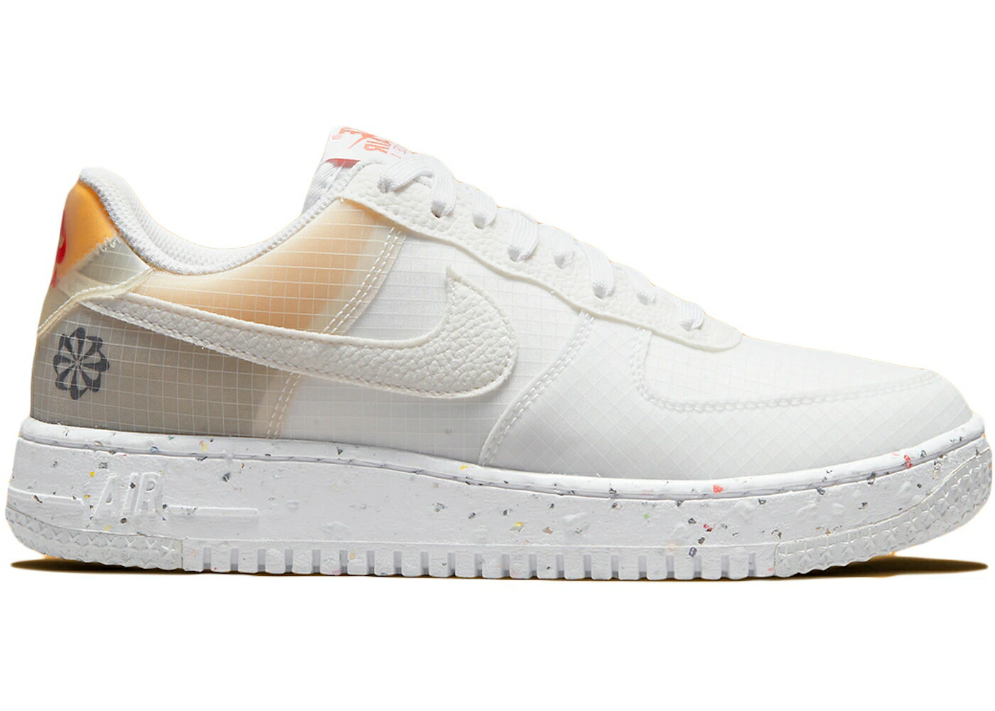 ナイキ 皆無 ベージュ 白いこと 白いこと 橙 オレンジ色 空軍 WOMEN\u0027S スニーカー レディース NIKE AIR FORCE 1 LOW CRATER M2Z2 MOVE TO ZERO BEIGE (WOMEN\u0027S) / WHITE WHITE ORANGE