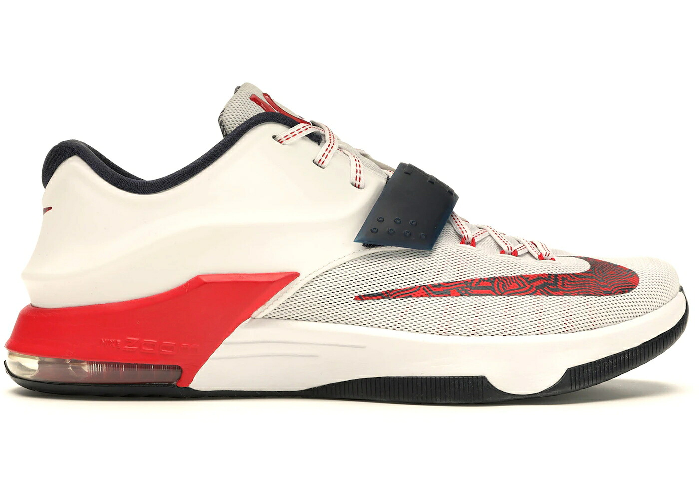 ナイキ 白色 ホワイト 赤 レッド スニーカー メンズ NIKE KD 7 USA / WHITE OBSIDIAN UNIVERSITY RED|スニケス