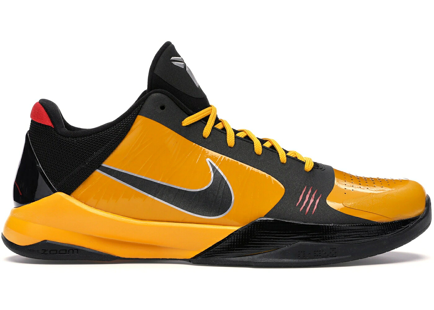 ナイキ コービー 黒色 ブラック 赤 レッド スニーカー メンズ NIKE KOBE 5 BRUCE LEE / DEL SOL BLACK VARSITY RED|スニケス