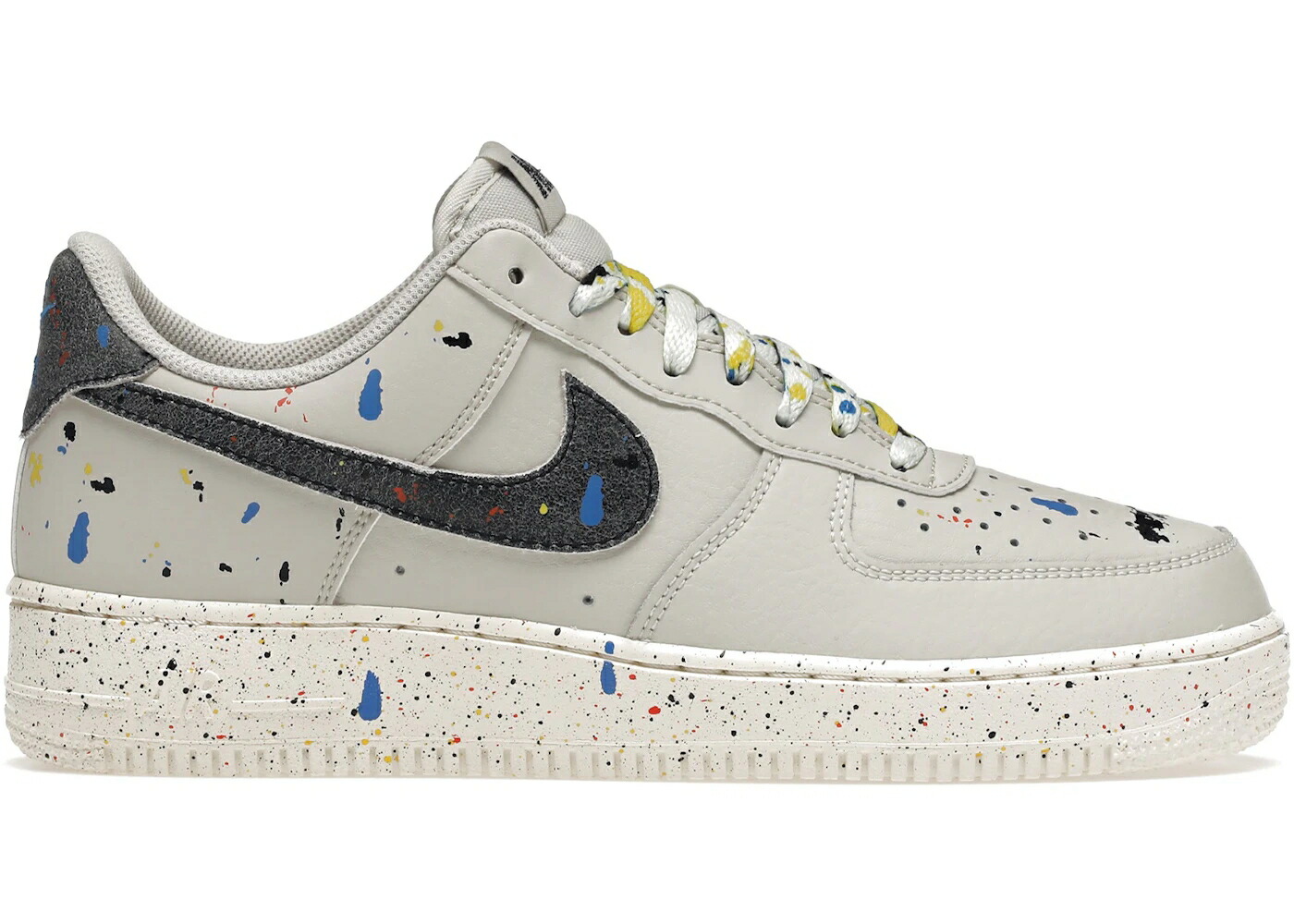 ナイキ 黒いこと 黒いこと 空軍 スニーカー メンズ NIKE AIR FORCE 1 LOW PAINT SPLATTER / LIGHT BONE BLACK SAIL