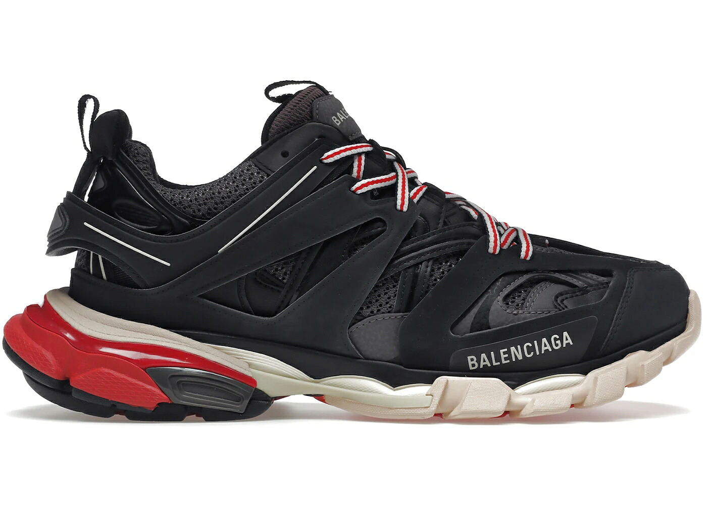 バレンシアガ トラック 黒色 ブラック 灰色 グレー 赤 レッド スニーカー メンズ BALENCIAGA TRACK BLACK GREY RED / BLACK GREY RED|スニケス