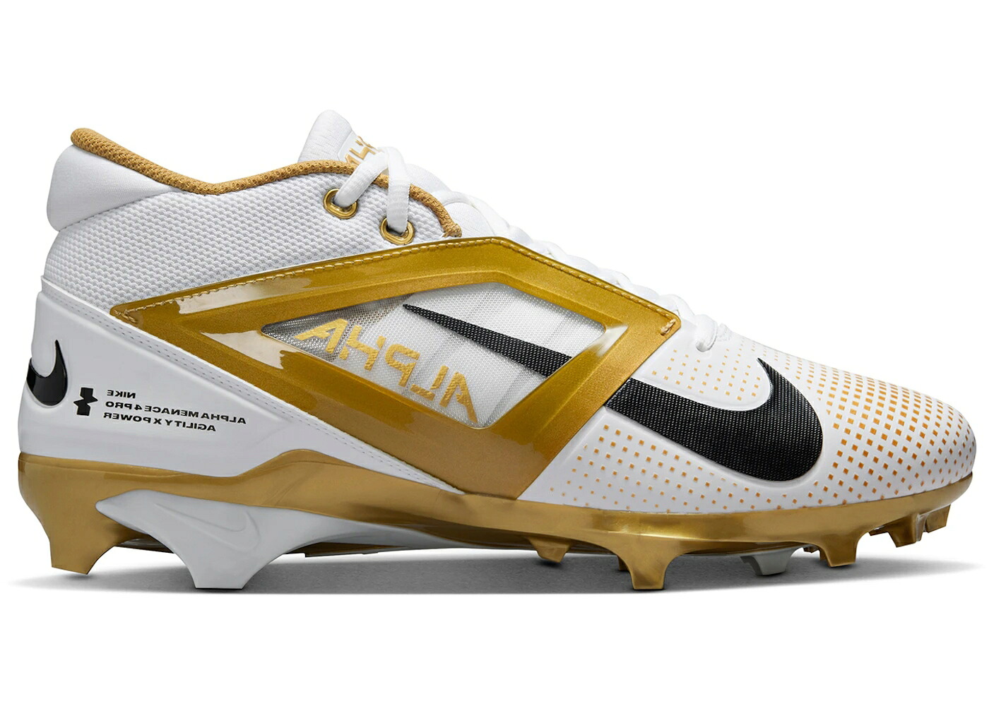 ナイキ アルファ 労働者階級 白いこと 白いこと ゴールド 黒いこと 黒いこと スニーカー メンズ NIKE ALPHA MENACE 4 PRO WHITE METALLIC GOLD BLACK / WHITE METALLIC GOLD BLACK