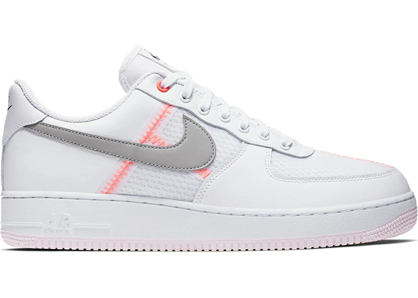 ナイキ 白いこと 白いこと 薄墨色 薄墨色 クリムゾン 空軍 スニーカー メンズ NIKE AIR FORCE 1 LOW TRANSPARENT WHITE GREY / WHITE OFF NOIR HYPER CRIMSON