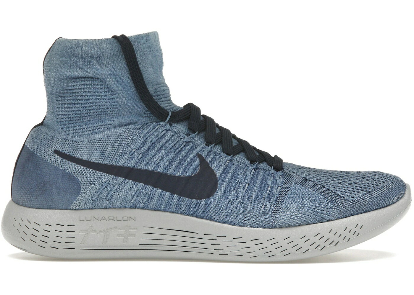 ナイキ フライニット 藍色 インディゴ 灰色 グレー スニーカー メンズ NIKE LUNAREPIC FLYKNIT 1 INDIGO / INDIGO OBSIDIAN WOLF GREY