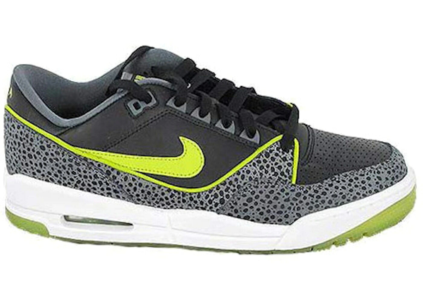 ナイキ 黒色 ブラック 灰色 グレー スニーカー メンズ NIKE AIR ASSAULT LOW BRIGHT CACTUS / BLACK BRIGHT CACTUS FLINT GREY｜スニケス