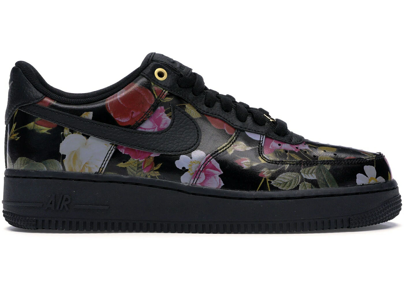 ナイキ 黒色 ブラック ゴールド エアフォース WOMEN'S スニーカー レディース NIKE AIR FORCE 1 LOW BLACK FLORAL (WOMEN'S) / BLACK BLACK BLACK METALLIC GOLD