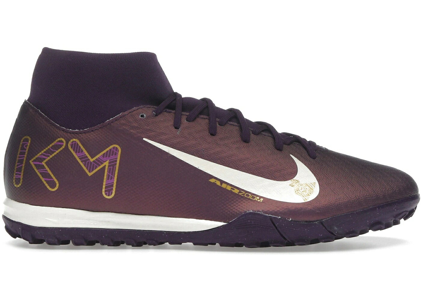 ナイキ 翰林院 地べた 紫 パープル 象牙色 スニーカー メンズ NIKE MERCURIAL SUPERFLY 10 ACADEMY TF KYLIAN MBAPP GRAND PURPLE / GRAND PURPLE PALE IVORY