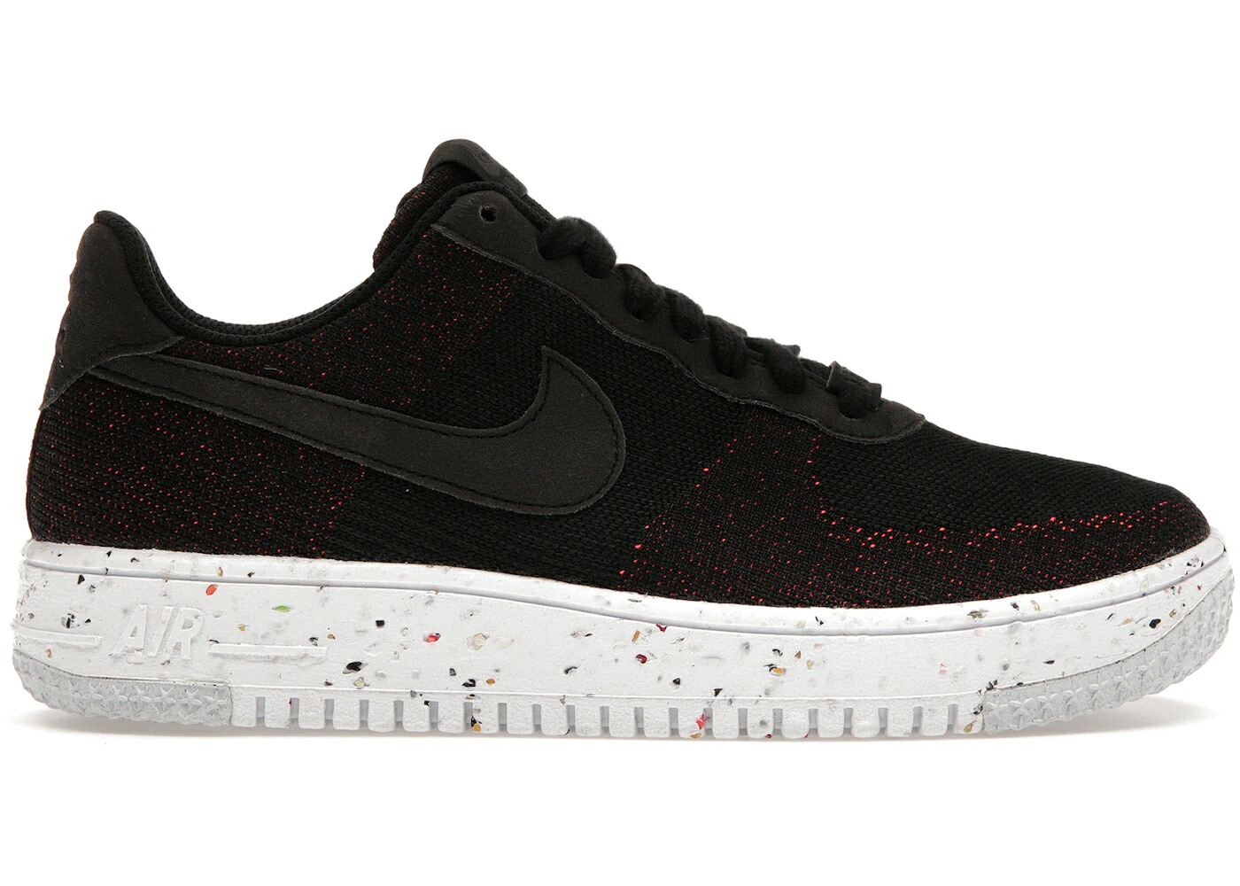 ナイキ 飛球編み物 黒いこと 黒いこと 白いこと 白いこと 空軍 スニーカー メンズ NIKE AIR FORCE 1 LOW CRATER FLYKNIT BLACK WHITE / BLACK ANTHRACITE WHITE BLACK
