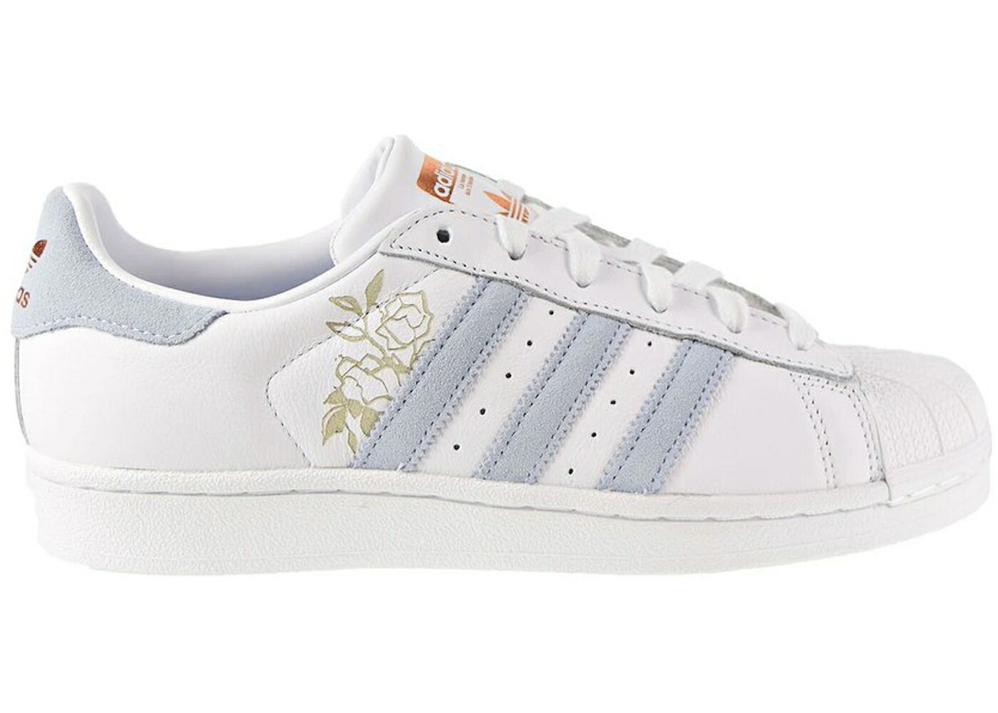 アディダス スーパースター 白色 ホワイト 銅色 コッパー WOMEN'S スニーカー レディース ADIDAS SUPERSTAR CHERRY BLOSSUM (WOMEN'S) / WHITE PERIWRINKLE COPPER