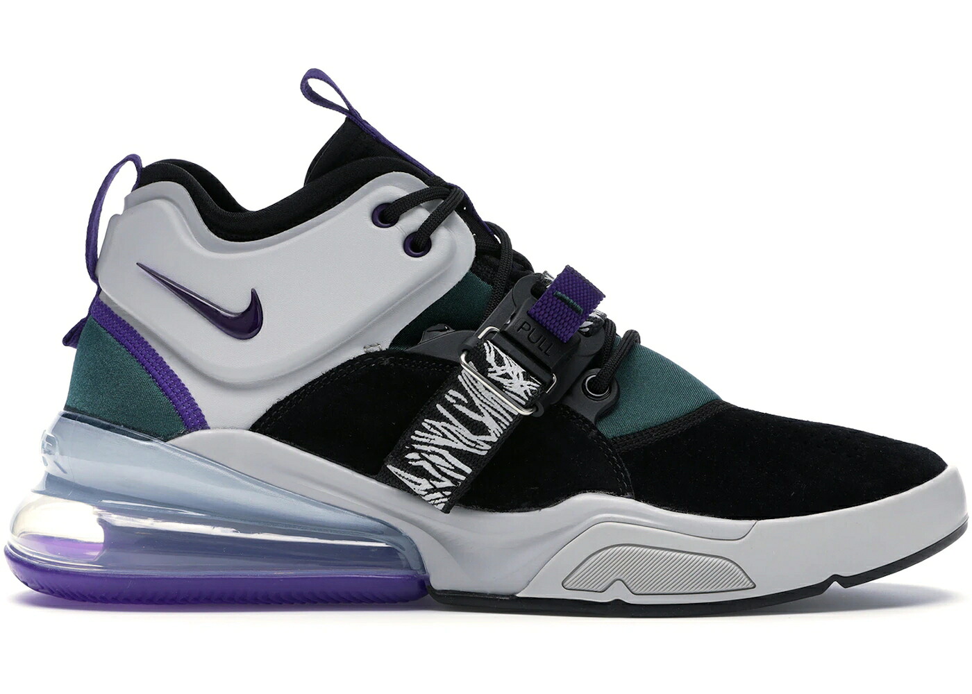 ナイキ 黒いこと 黒いこと 厚地の外套 紫 パープル 空軍 スニーカー メンズ NIKE AIR FORCE 270 CARNIVORE / BLACK COURT PURPLE DARK ATOMIC