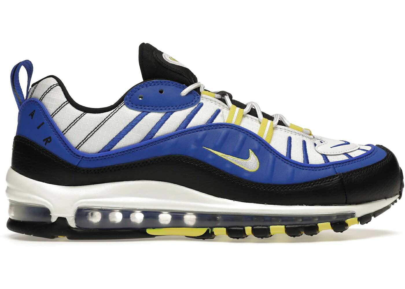 ナイキ マックス 青色 ブルー 黒色 ブラック ダイナミック 黄色 イエロー エアマックス スニーカー メンズ NIKE AIR MAX 98 ENTOURAGE / RACER BLUE BLACK DYNAMIC YELLOW
