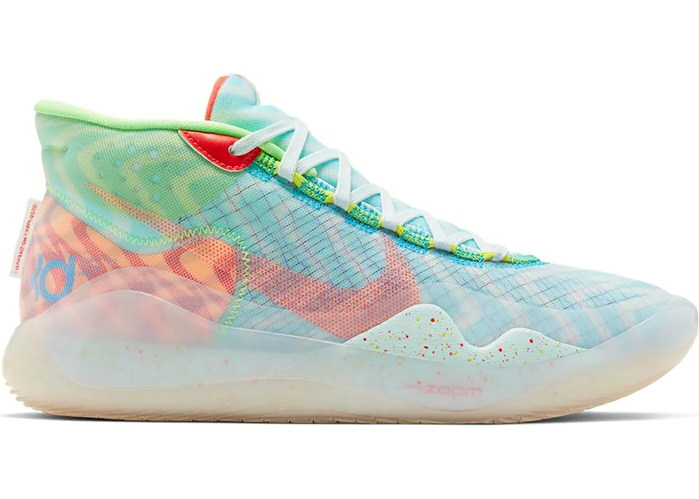 ナイキ 青碧 青色 赤 赤いこと スニーカー メンズ NIKE KD 12 WAVVY / TEAL TINT BLUE GAZE RED ORBIT メンズ靴-スニーカー