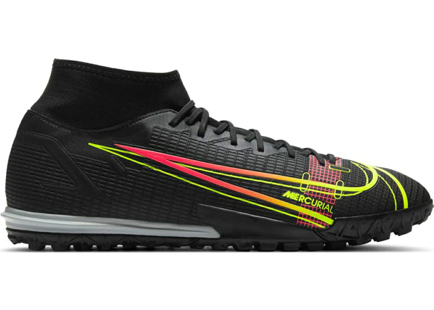 ナイキ 翰林院 黒いこと 黒いこと スニーカー メンズ NIKE MERCURIAL SUPERFLY 8 ACADEMY TF BLACK CYBER / BLACK OFF NOIR CYBER