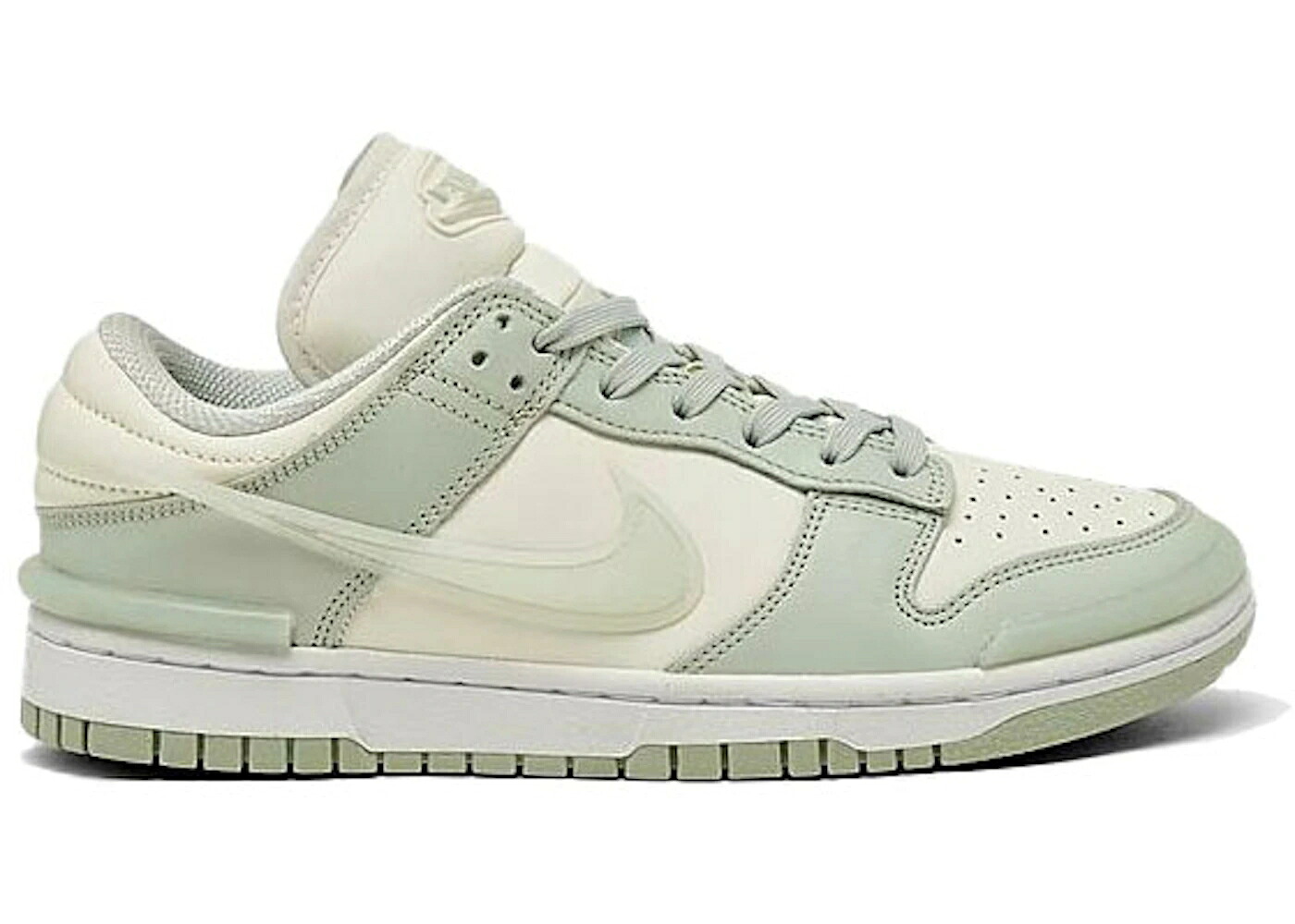 ナイキ ダンク 銀色 シルバー 白色 ホワイト ダンクロー WOMEN'S スニーカー レディース NIKE DUNK LOW TWIST LIGHT SILVER (WOMEN'S) / LIGHT SILVER SAIL WHITE