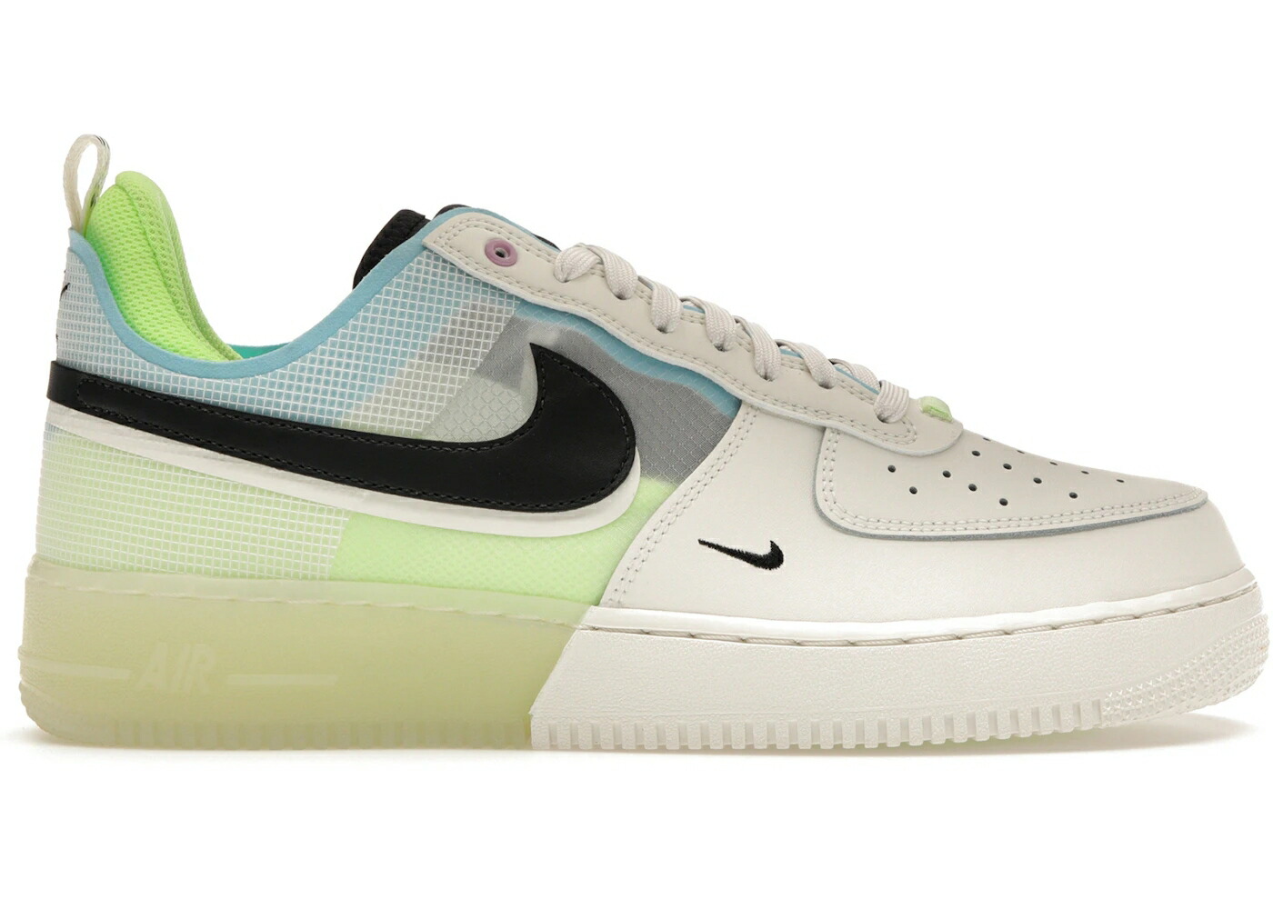 ナイキ リアクト 緑 グリーン エアフォース スニーカー メンズ NIKE AIR FORCE 1 REACT SAIL BARELY VOLT / SAIL BARELY VOLT GHOST GREEN