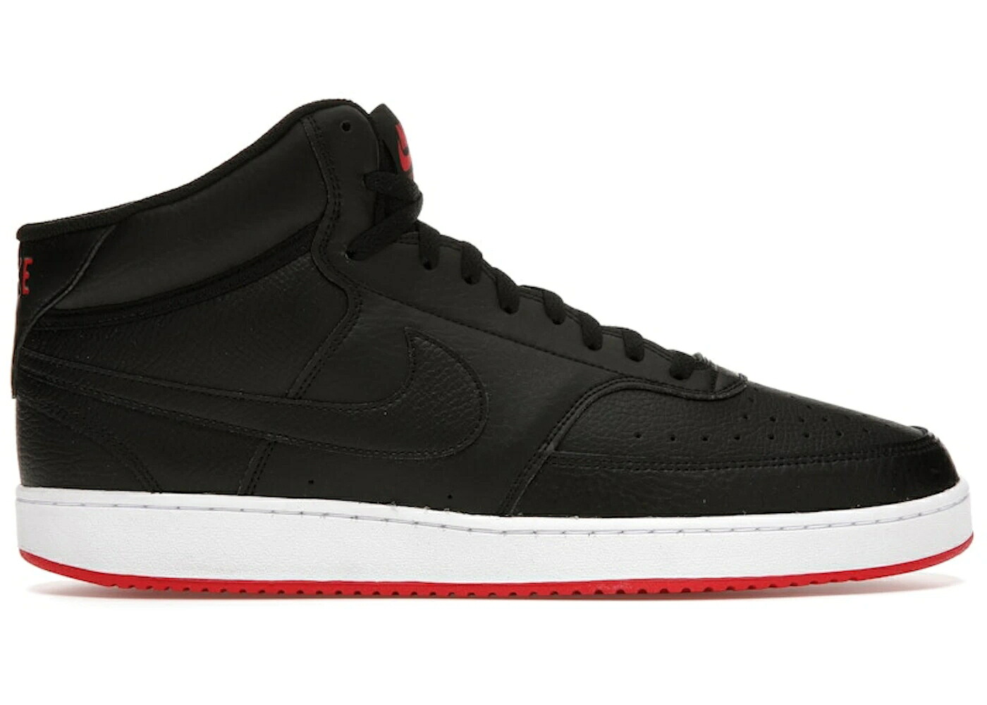 ナイキ 厚地の外套 ミッド 黒いこと 黒いこと 赤 赤いこと スニーカー メンズ NIKE COURT VISION MID BLACK UNIVERSITY RED / BLACK UNIVERSITY RED BLACK