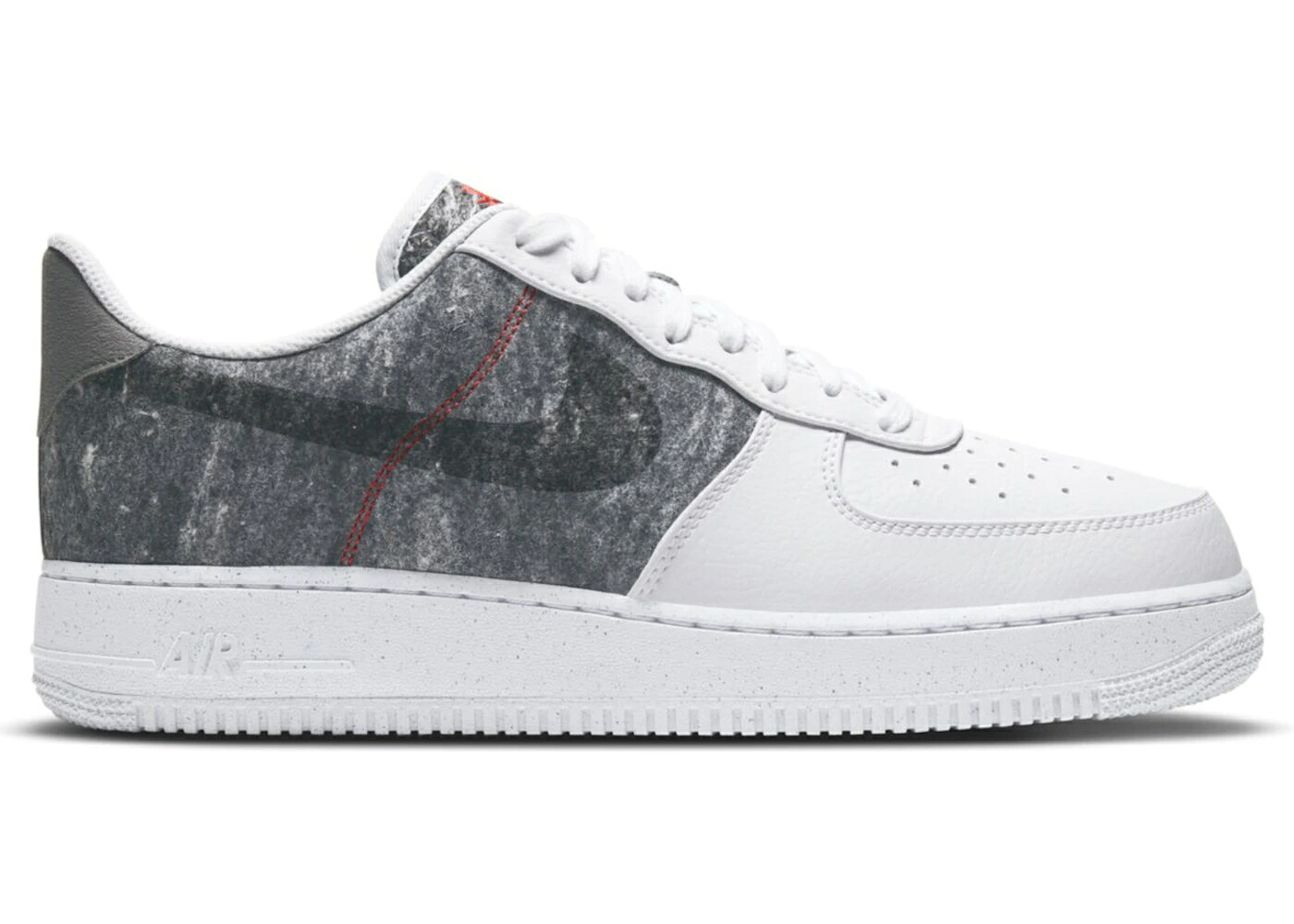 ナイキ 白いこと 白いこと 薄墨色 薄墨色 空軍 スニーカー メンズ NIKE AIR FORCE 1 LOW 07 LV8 RECYCLED WOOL PACK WHITE GREY / WHITE CLEAR LIGHT SMOKE GREY