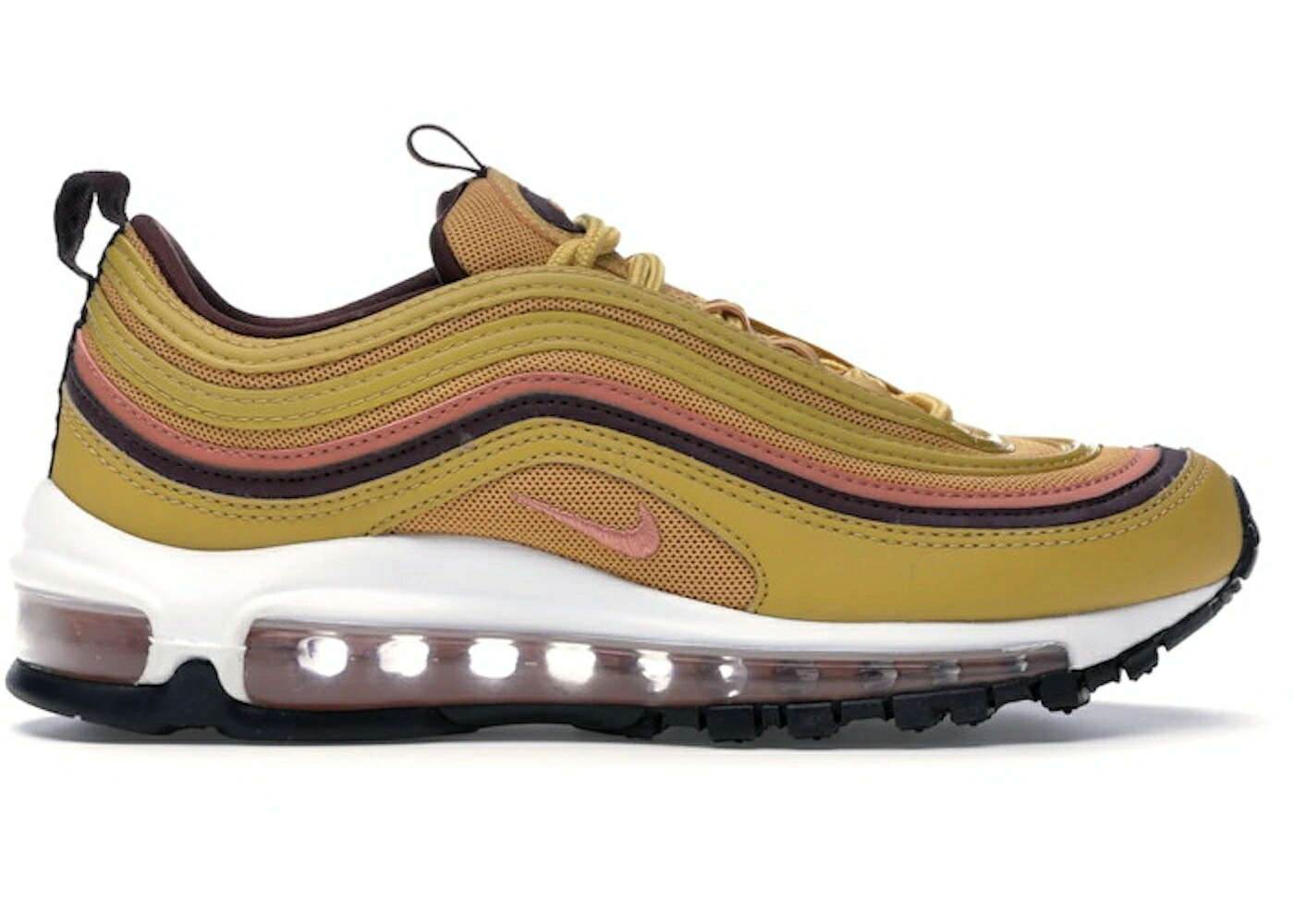 ナイキ マックス ウィート ゴールド ブドウ酒色 バーガンディー エア湖マックス WOMEN\u0027S スニーカー レディース NIKE AIR MAX 97 MUSTARD (WOMEN\u0027S) / WHEAT GOLD TERRA BLUSH BURGUNDY