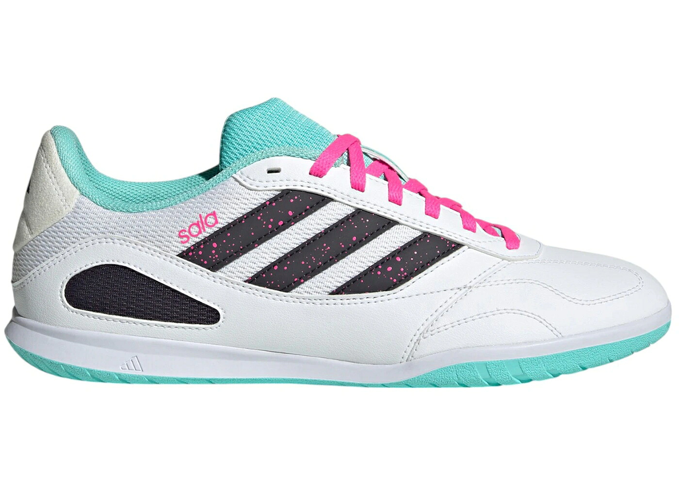 アディダス 白いこと 白いこと 黒いこと 黒いこと アクア スニーカー メンズ ADIDAS SUPER SALA COMPETITION 3 INDOOR CLOUD WHITE AURORA BLACK FLASH AQUA / CLOUD WHITE AURORA BLACK FLASH
