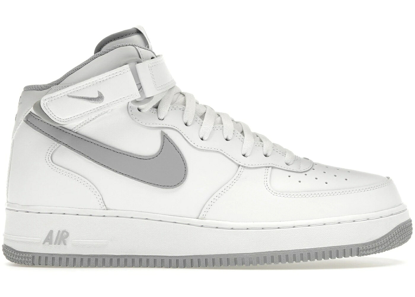ナイキ ミッド 白いこと 白いこと 薄墨色 薄墨色 空軍 \u002707 スニーカー メンズ NIKE AIR FORCE 1 MID WHITE WOLF GREY / WHITE WHITE WOLF GREY