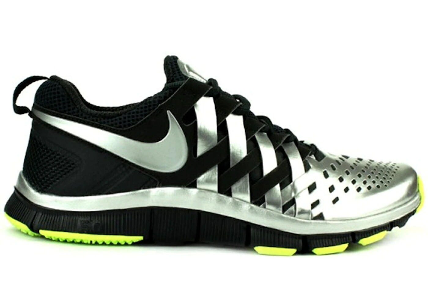 ナイキ 無償性 調教師 しろがね色 しろがね色 5.0 スニーカー メンズ NIKE FREE TRAINER SUPER BOWL / ANTHRACITE METALLIC SILVER VOLT