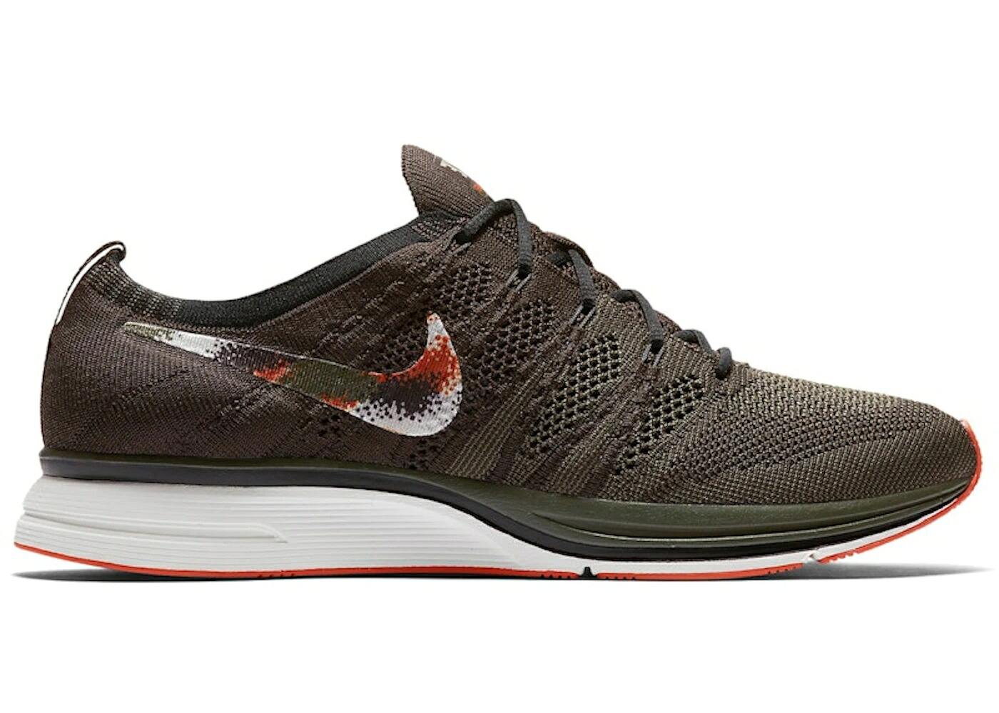 ナイキ 飛球編み物 調教師 赤銅色 赤銅色 オリーブ スニーカー メンズ NIKE FLYKNIT TRAINER VELVET BROWN / VELVET BROWN NEUTRAL OLIVE SAIL