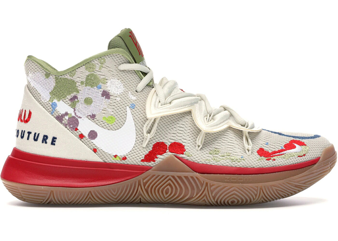 ナイキ カイリー 緑 緑であること 赤 赤いこと スニーカー メンズ NIKE KYRIE 5 EP BANDULU / LIGHT BONE GREEN RED