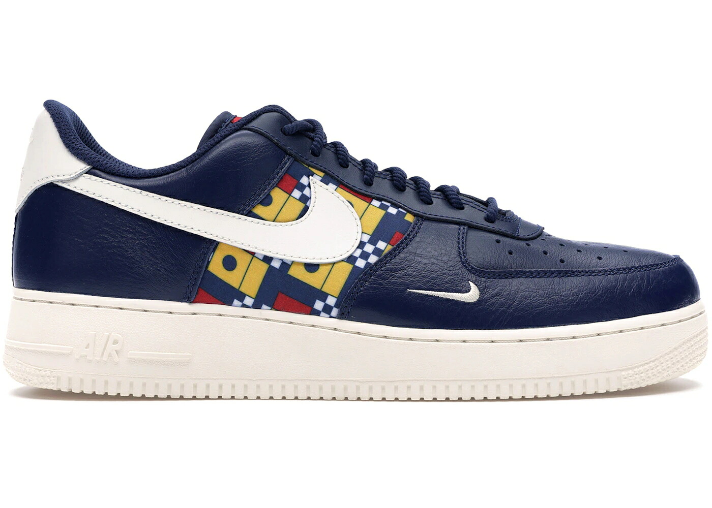 ナイキ 紺色 ネイビー 赤 レッド エアフォース スニーカー メンズ NIKE AIR FORCE 1 LOW NAUTICAL REDUX / MIDNIGHT NAVY GYM RED UNIVERSITY