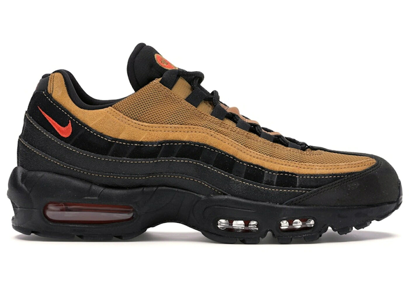 ナイキ マックス 黒いこと 黒いこと ウィート 大気圏マックス スニーカー メンズ NIKE AIR MAX 95 BLACK WHEAT / BLACK WHEAT COSMIC CLAY