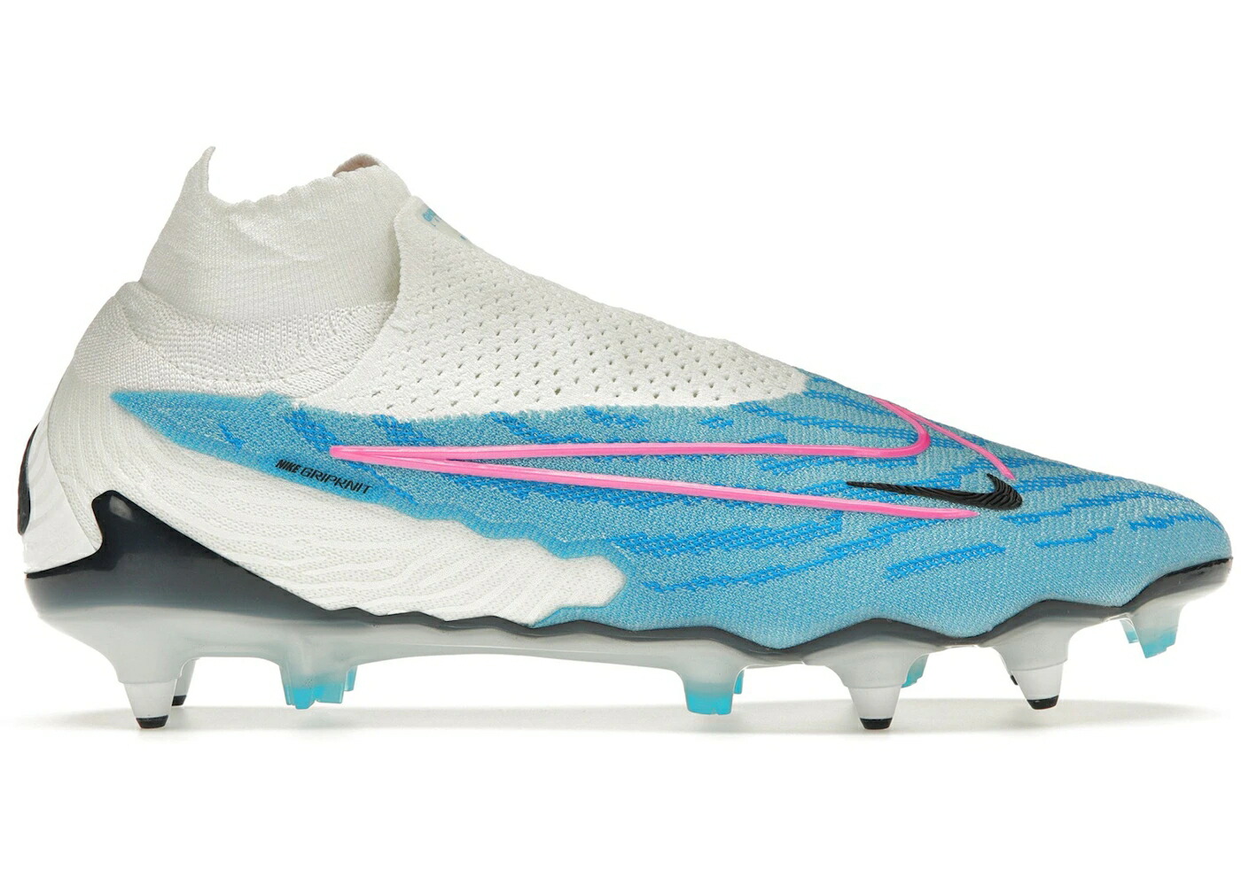 ナイキ エリート ダイナミック ブラスト 青色 ブルー 白色 ホワイト レーザー スニーカー メンズ NIKE GRIPKNIT PHANTOM GX ELITE DYNAMIC FIT SG-PRO ANTI-CLOG TRACTION BLAST PACK BALTIC BLUE / BALTIC BLUE WHITE LASER BL
