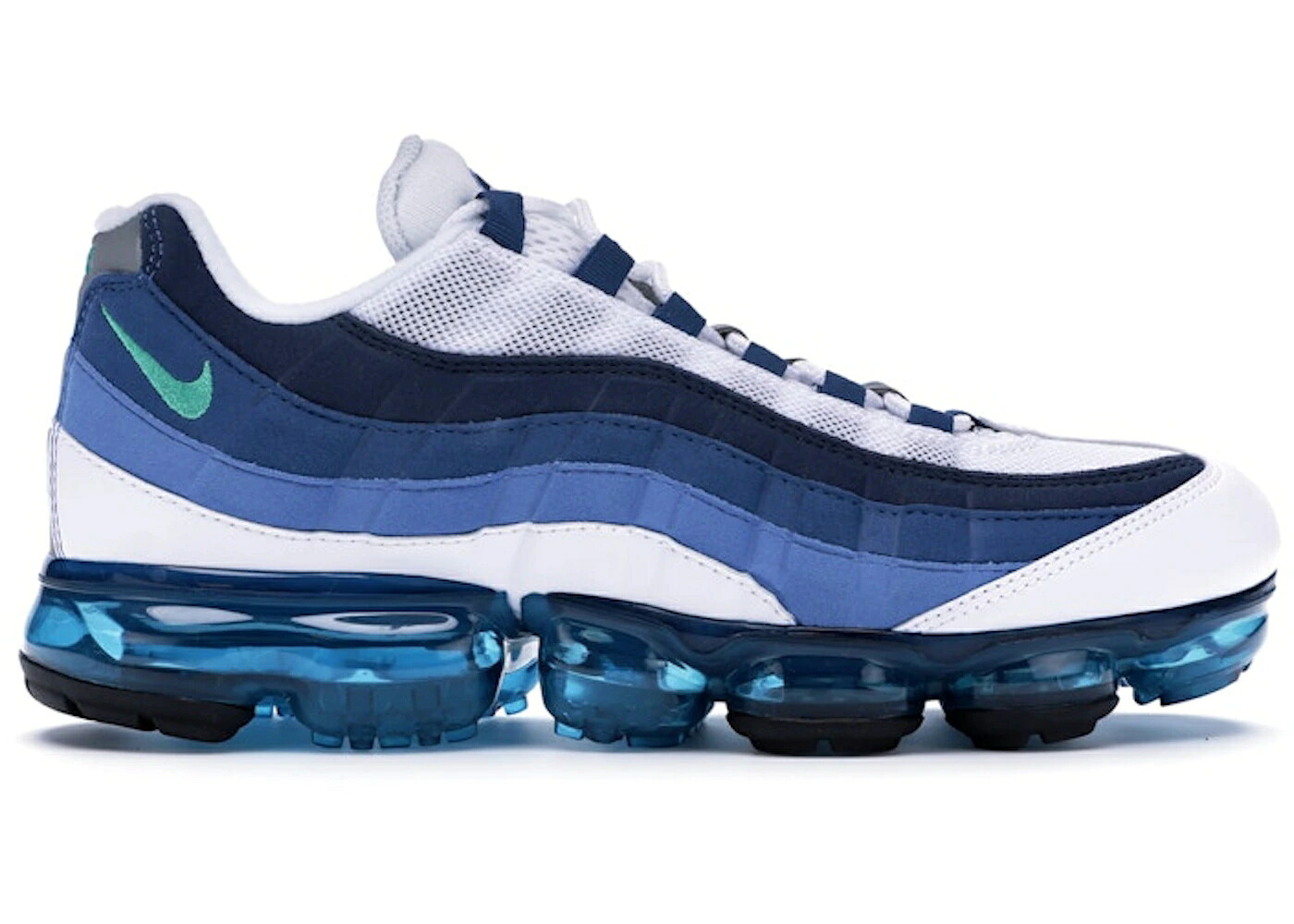 ナイキ 白いこと 白いこと 緑 緑であること 青碧 青色 エアヴェイパーマックス スニーカー メンズ NIKE AIR VAPORMAX 95 SLATE / WHITE NEW GREEN FRENCH BLUE LAKE 靴-スニーカー-メンズ靴