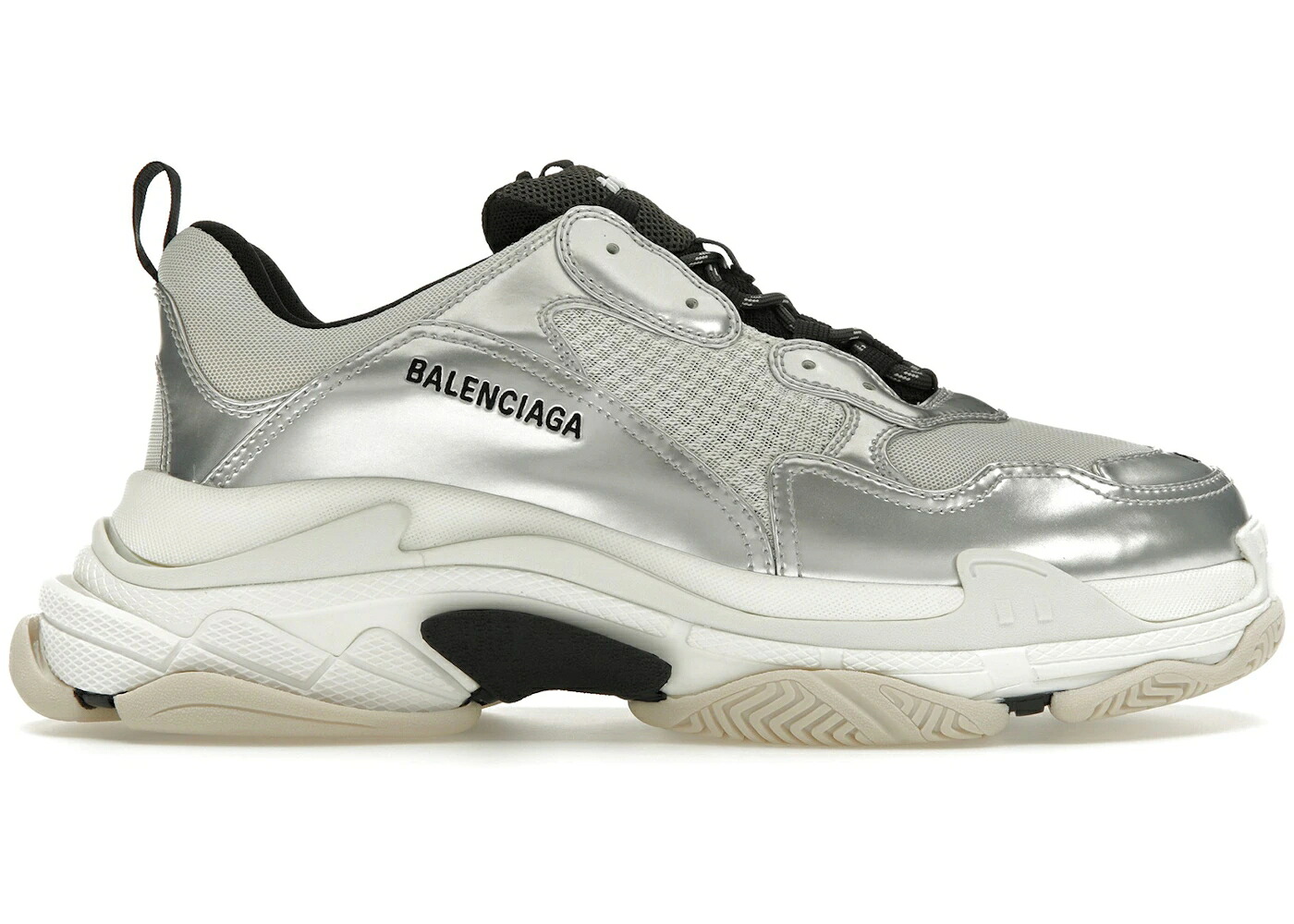 バレンシアガ 黒いこと 黒いこと 白いこと 白いこと しろがね色 しろがね色 スニーカー メンズ BALENCIAGA TRIPLE S BLACK WHITE SILVER / BLACK WHITE SILVER