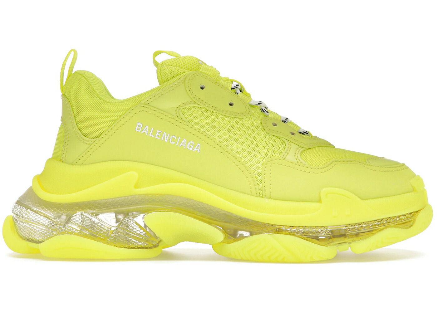 バレンシアガ 黄味がかった 黄色 白いこと 白いこと WOMEN\u0027S スニーカー レディース BALENCIAGA TRIPLE S CLEAR SOLE FLUO YELLOW WHITE (WOMEN\u0027S) / FLUO YELLOW