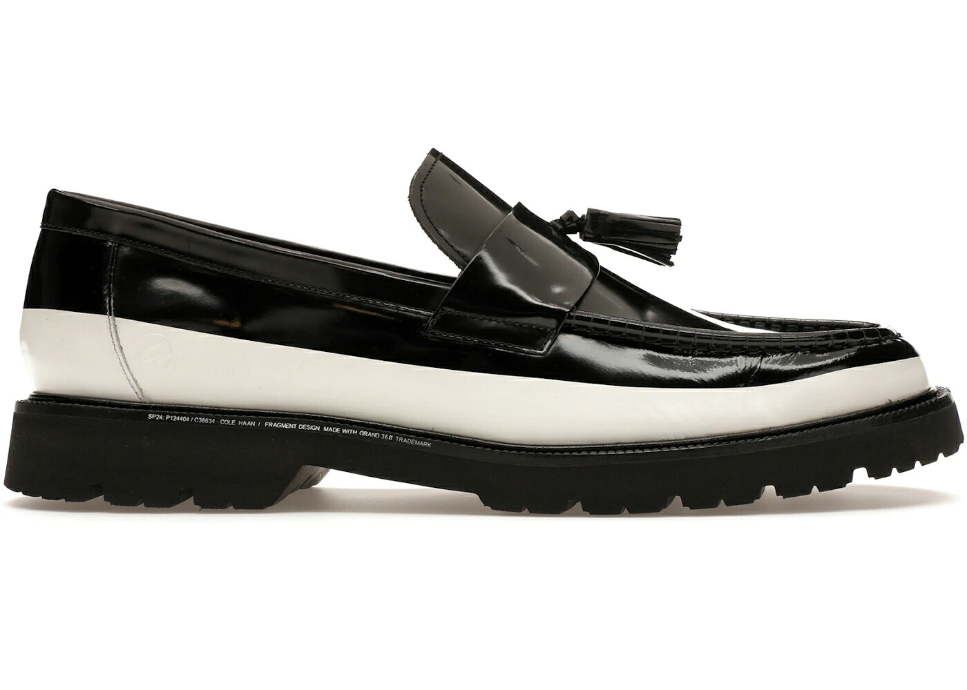 コールハーン ローファー スニーカー 黒色 ブラック 白色 ホワイト スニーカー メンズ COLE HAAN COLE HAAN TASSEL LOAFER FRAGMENT / BLACK WHITE BLACK