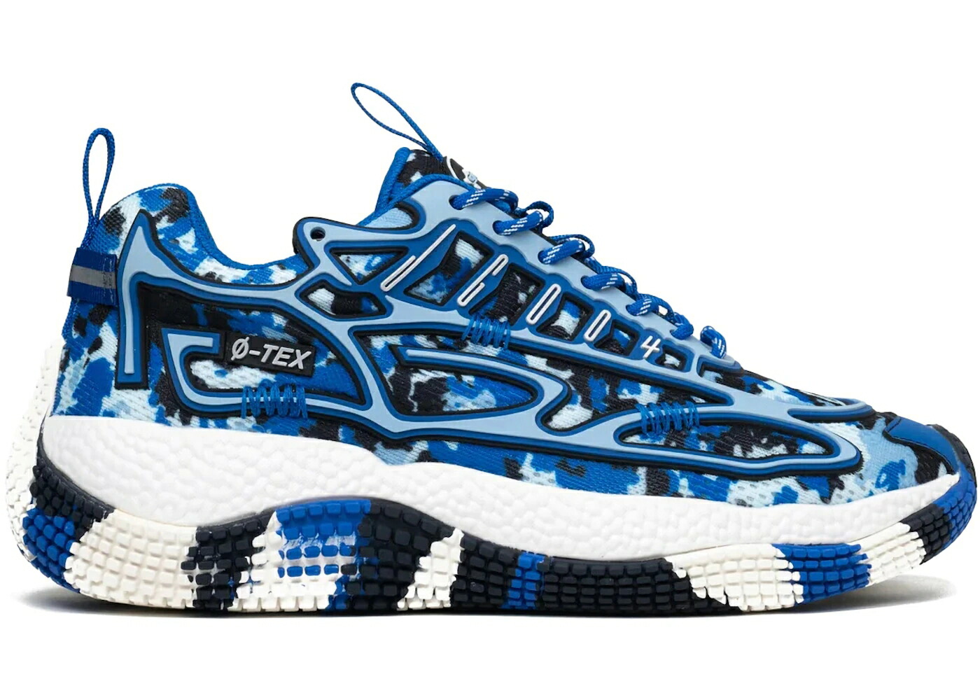 青色 ブルー カモ柄 スニーカー メンズ JOHN GEIGER JOHN GEIGER 004 ARCTIC BLUE MULTI SOLE / BLUE CAMO MULTI