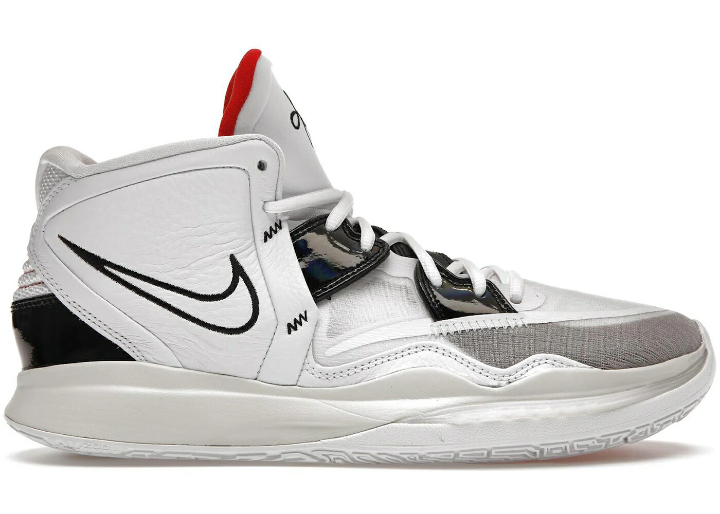ナイキ カイリー 白色 ホワイト 黒色 ブラック 赤 レッド スニーカー メンズ NIKE KYRIE INFINITY MAN MACHINE / WHITE BLACK UNIVERSITY RED