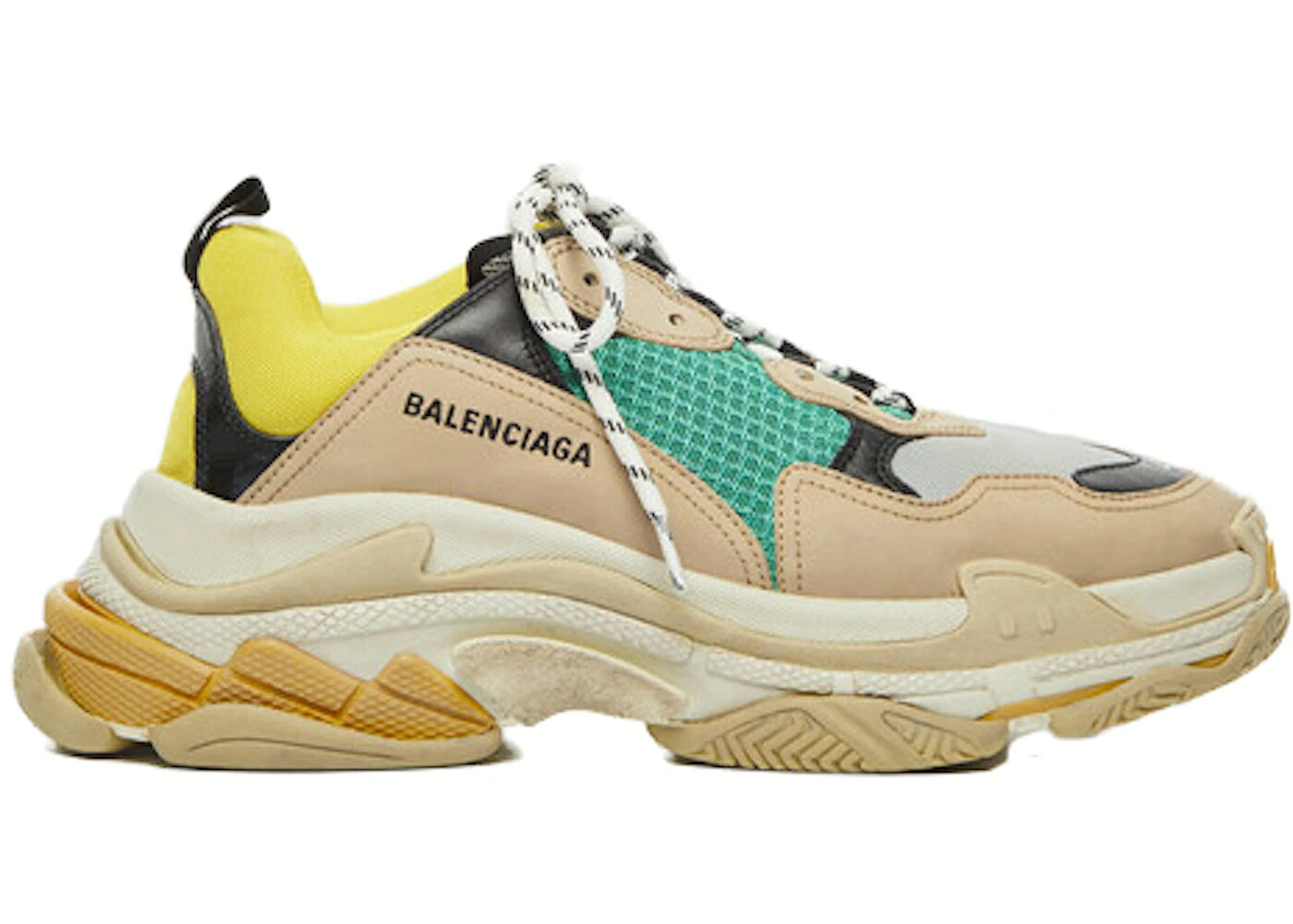 バレンシアガ カリー 皮膚軟化剤 白いこと 白いこと スニーカー メンズ BALENCIAGA TRIPLE S CURRY / CREAM WHITE