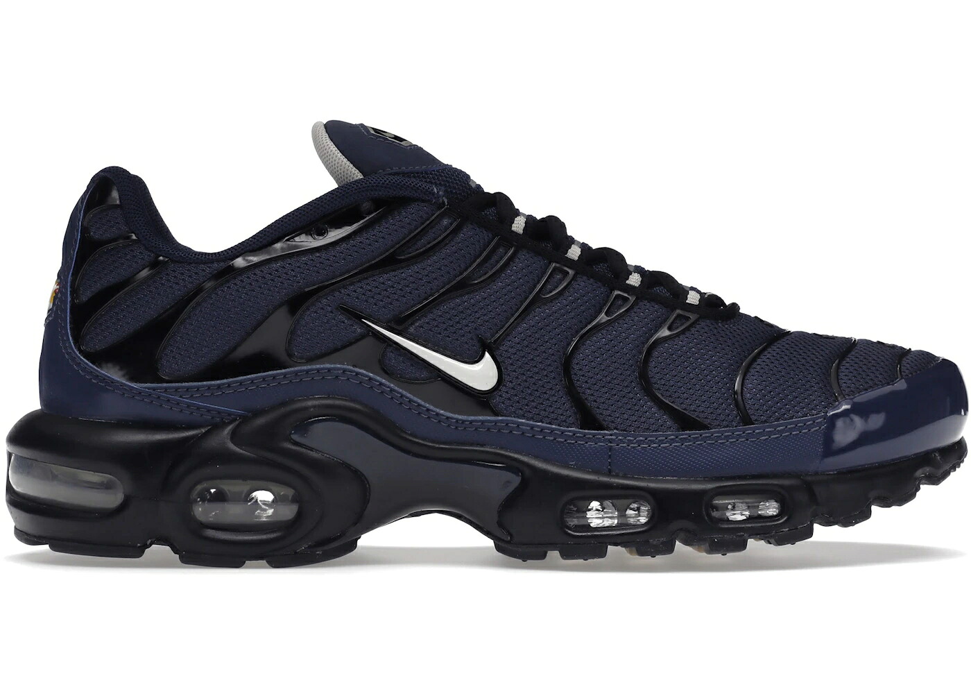 ナイキ マックス 紺色 ネイビー 黒色 ブラック 白色 ホワイト エアマックスプラス スニーカー メンズ NIKE AIR MAX PLUS MIDNIGHT NAVY BLACK / MIDNIGHT NAVY BLACK WHITE