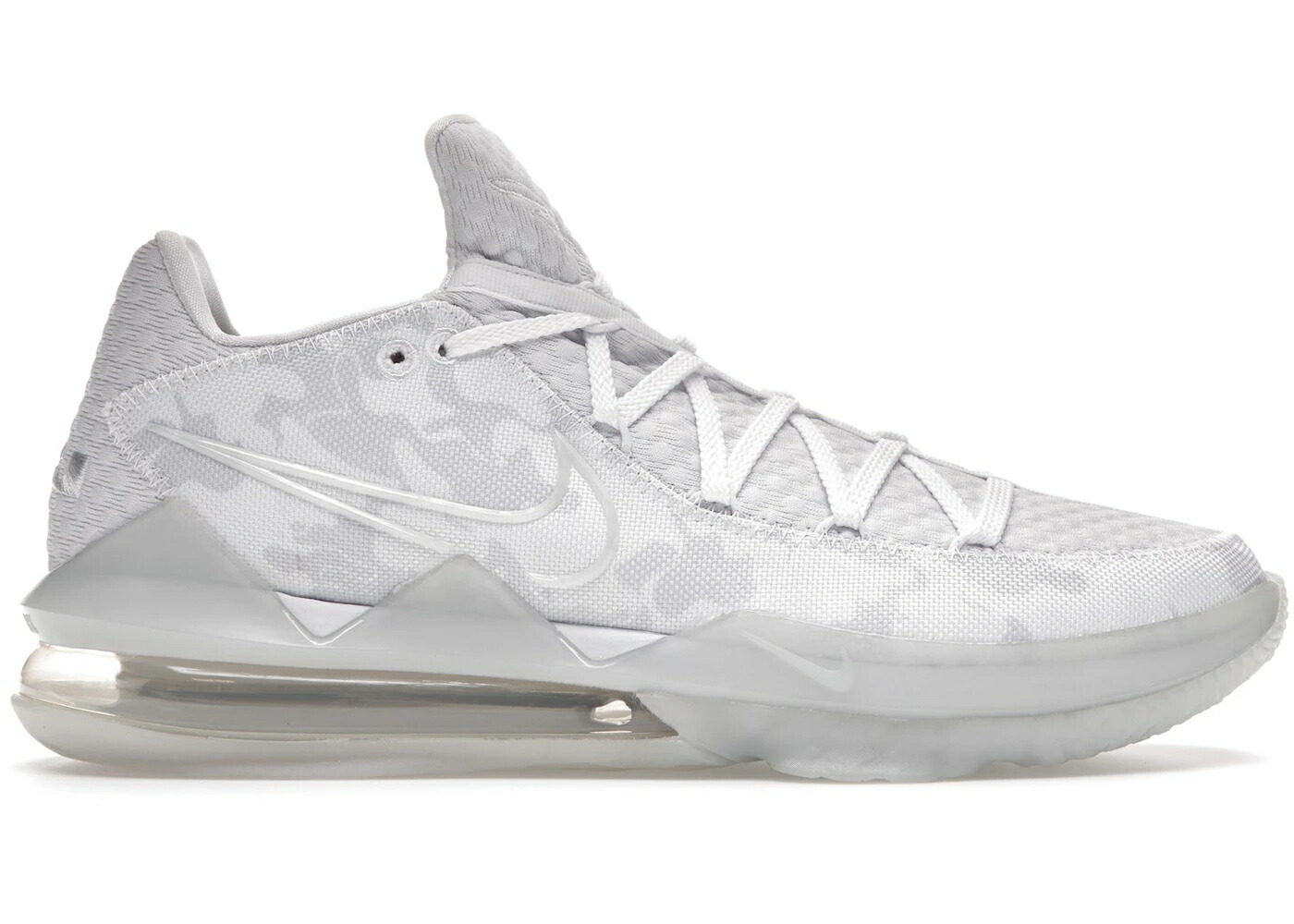 ナイキ レブロン 白いこと 白いこと 家鴨柄 スニーカー メンズ NIKE LEBRON 17 LOW WHITE CAMO / WHITE WHITE WHITE
