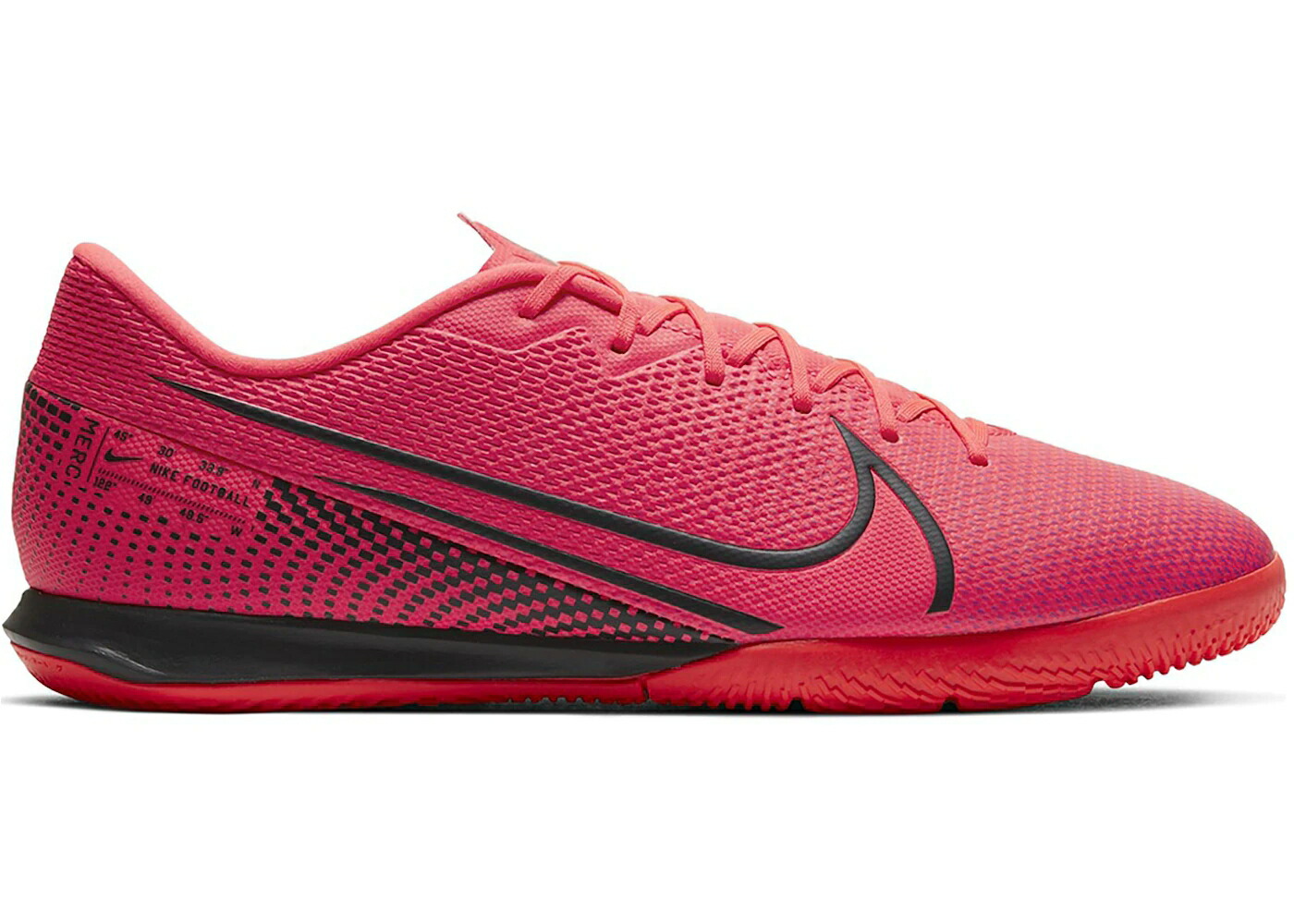 ナイキ サーティーン アカデミー レーザー クリムゾン 黒色 ブラック スニーカー メンズ NIKE MERCURIAL VAPOR 13 ACADEMY IC LASER CRIMSON BLACK / LASER CRIMSON BLACK