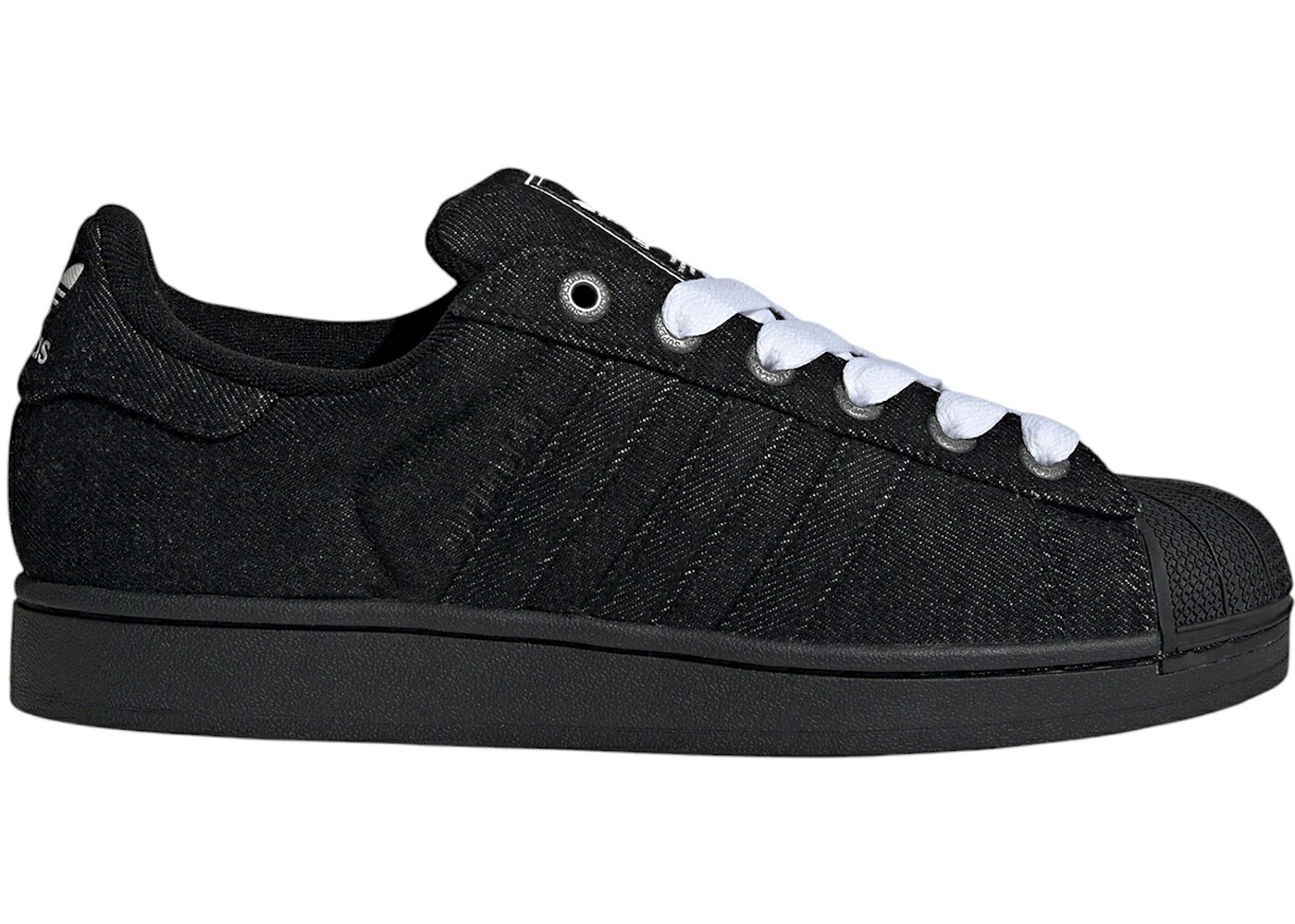 アディダス はやりっ児 黒いこと 黒いこと ジーンズ 中核グループ スニーカー メンズ ADIDAS SUPERSTAR II BLACK DENIM / CORE BLACK CORE BLACK CLOUD