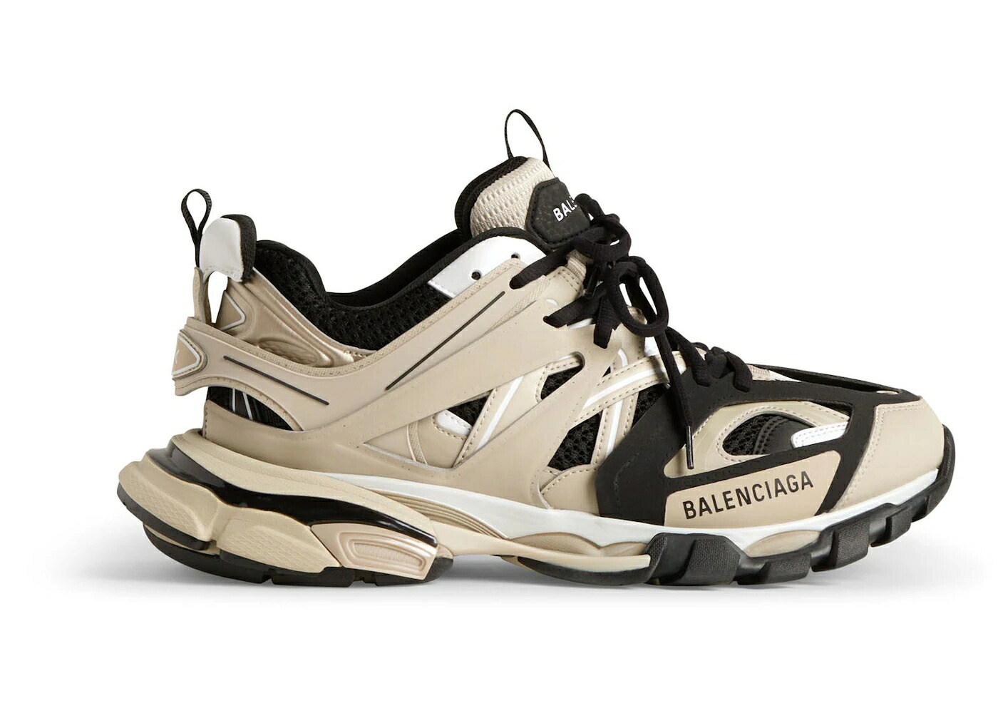 バレンシアガ 貨物自動車 ベージュ 黒いこと 黒いこと スニーカー メンズ BALENCIAGA TRACK BEIGE BLACK / BEIGE BLACK