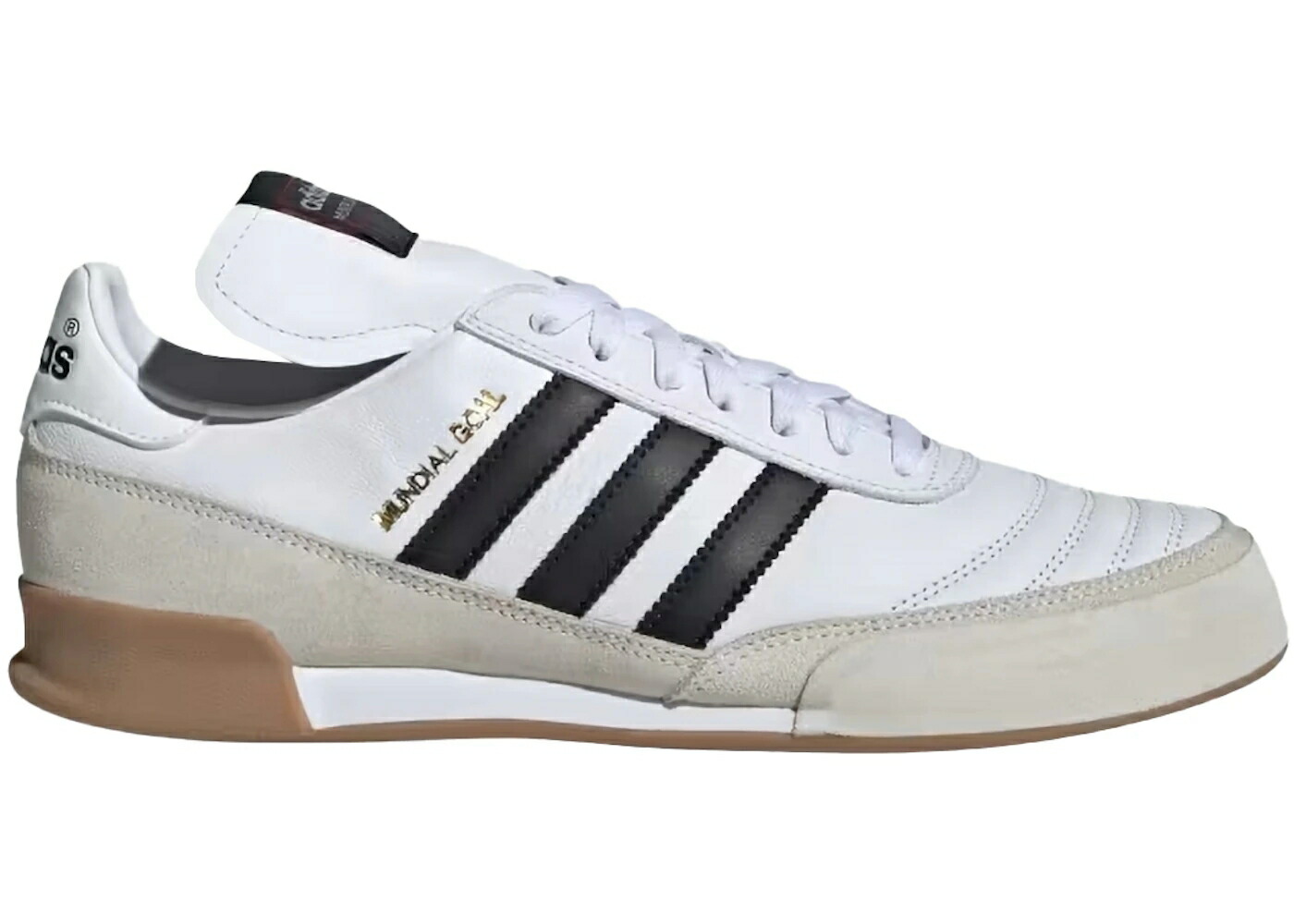 アディダス 白色 ホワイト 黒色 ブラック コア ゴールド スニーカー メンズ ADIDAS MUNDIAL GOAL WHITE BLACK / CLOUD WHITE CORE BLACK GOLD