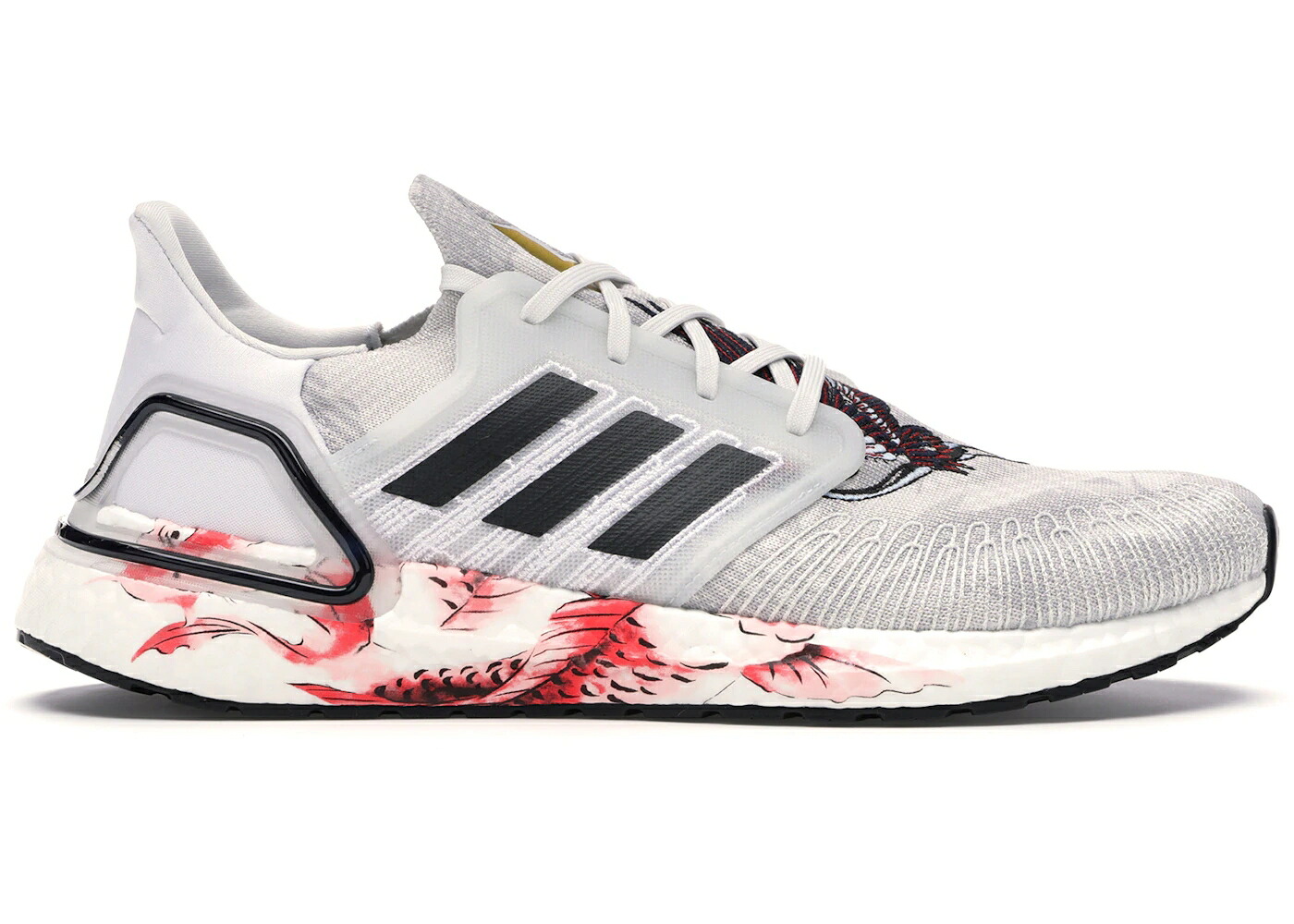 アディダス ウルトラ ブースト 白色 ホワイト コア 黒色 ブラック ウルトラブースト スニーカー メンズ ADIDAS ULTRA BOOST 20 CHINESE NEW YEAR WHITE (2020) / CRYSTAL WHITE CORE BLACK SOLAR｜スニケス