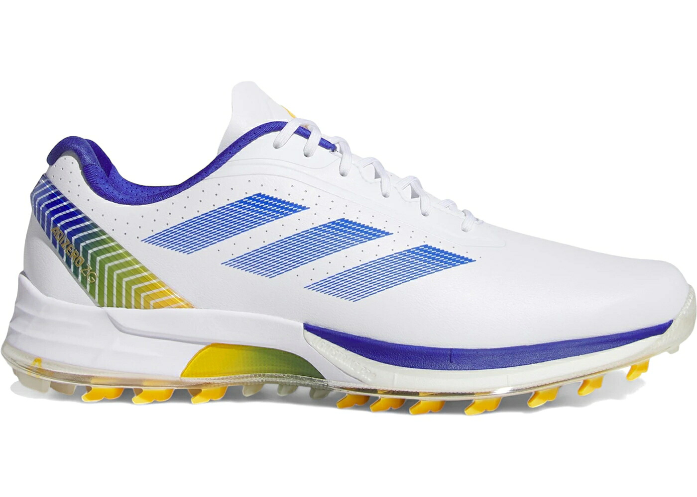 アディダス アディゼロ ゴルフ チーム 白色 ホワイト 青色 ブルー クルー スニーカー メンズ ADIDAS ADIZERO ZG SPIKELESS GOLF TEAM EUROPE / CLOUD WHITE LUCID BLUE CREW|スニケス