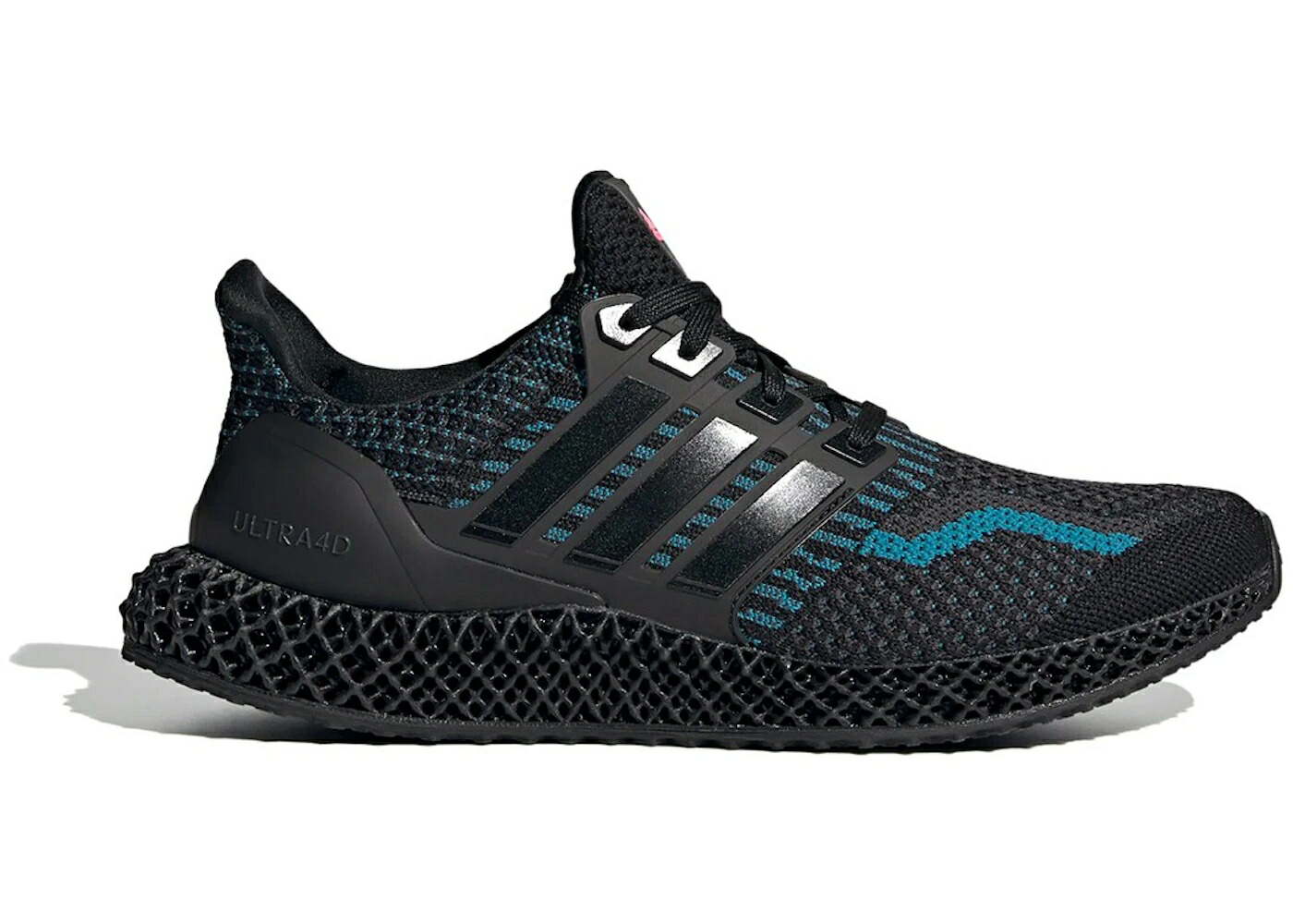 アディダス ウルトラ 黒色 ブラック カーボン スニーカー メンズ ADIDAS ULTRA 4D BLACK TEAL / BLACK CARBON TEAL