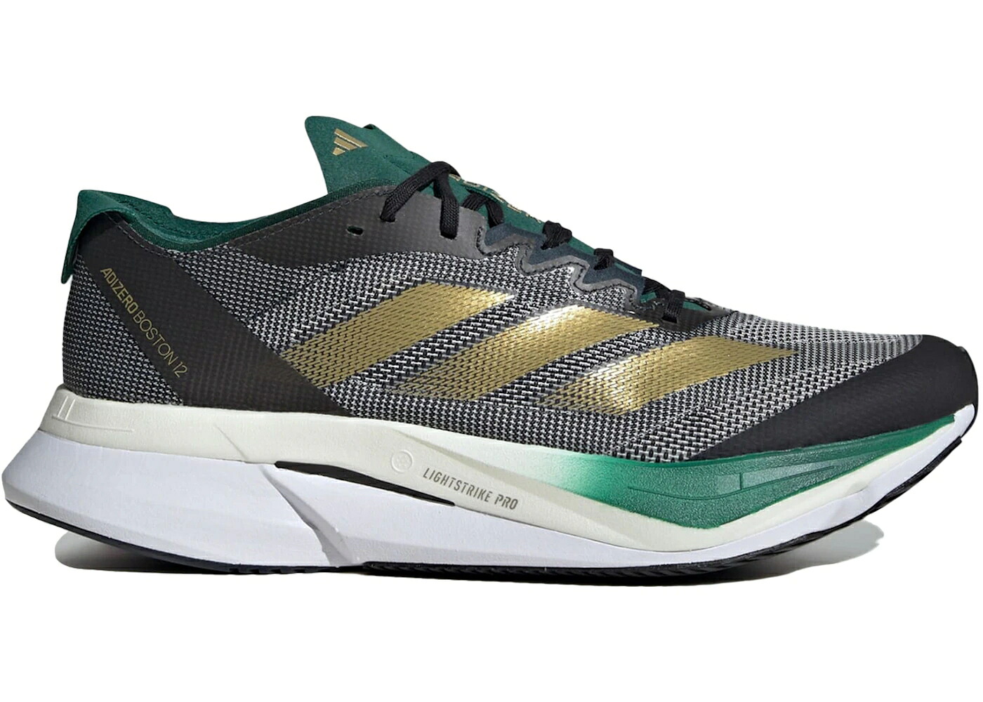 アディダス アディゼロ ボストン ゴールド コア 黒色 ブラック スニーカー メンズ ADIDAS ADIZERO BOSTON 12 AURORA INK MATTE GOLD / AURORA INK MATTE GOLD CORE BLACK｜スニケス